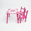 Kids Wooden Table and 2 Chairs Activity Set