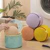Small Round Mesh Laundry Bag in pastel colors, perfect for organizing laundry items during wash cycle.