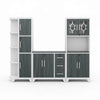 Multi-Piece Modular Kitchen Storage Cabinet Set designed for customizable kitchen organization and elegant storage.