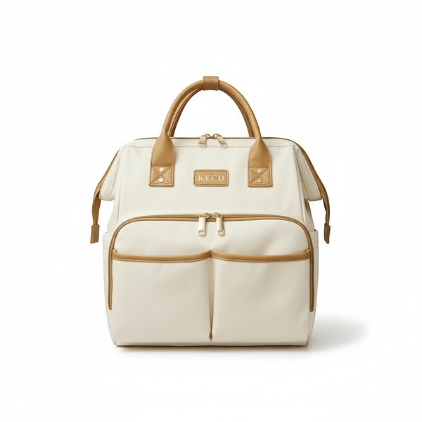 Convertible Canvas Diaper Bag Backpack with Shoulder Strap