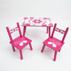 Kids Wooden Table and 2 Chairs Activity Set