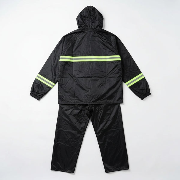 One Size Rain Coat with Reflective Strips