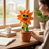 Dancing Musical Sunflower Plush Toy with Saxophone