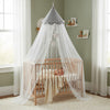 Hanging Nursery Mosquito Net Canopy with Pom-Poms