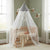 Hanging Nursery Mosquito Net Canopy with Pom-Poms