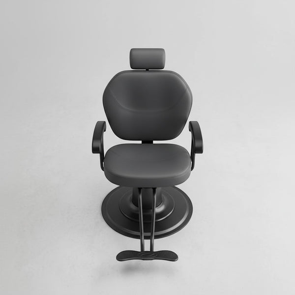 Black Salon Styling Chair with Footrest