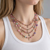 Multilayer Beaded Charm Necklace