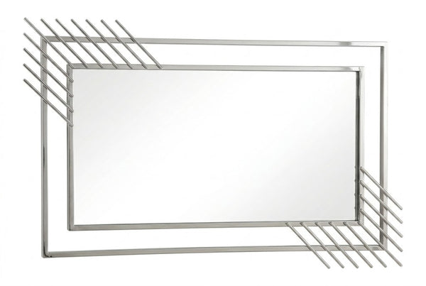 Modern Geometric Decorative Wall Mirror featuring multi-paneled design and reflective surfaces.