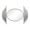 Luxury Oval Wall Mirror with sleek design and modern steel accents, perfect for adding elegance to interior décor.