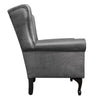 Serena Grey Fabric Wingback Chair
