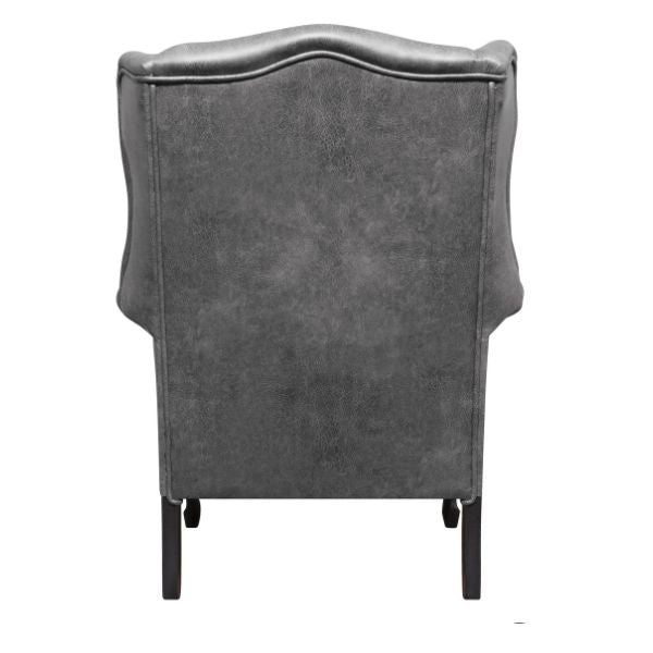 Serena Grey Fabric Wingback Chair