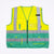 Pioneer Signaling Vest in bright yellow and green with reflective stripes and multiple pockets for safety and visibility.