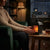Antique Warming LED Fireplace Lantern Small