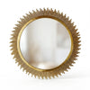 Sunburst Decorative Round Wall Mirror with a radiant sunburst design in gold.