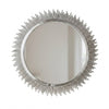 Sunburst Decorative Round Wall Mirror with a modern design and artistic sunburst frame, perfect for decorating any space.