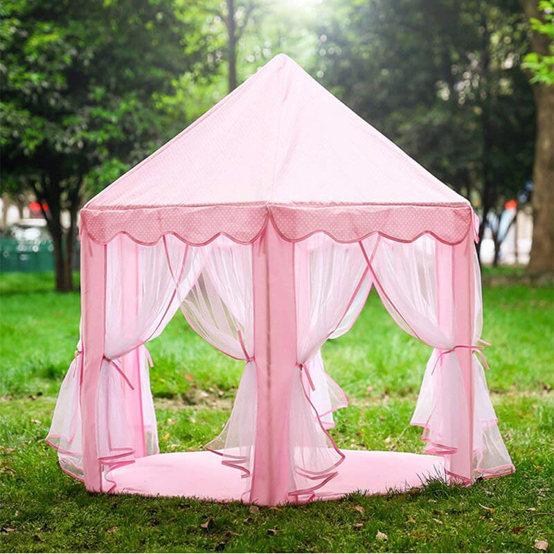 Princess or Prince Castle Portable Play Tent with Net for Kids